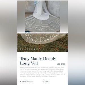 Truly Madly Deeply Cathedral Veil